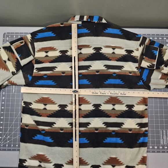 Vintage Scandia Woods Aztec Fleece Shirt XL Native Southwestern Sarape Navajo - Picture 10 of 13